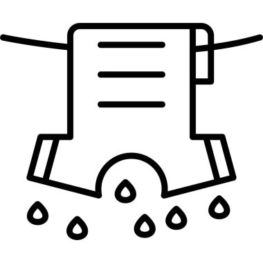 Su pompası ikonu ana hat vektörü. su pompası