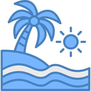 Yaz. Web simgesi basit illüstrasyon