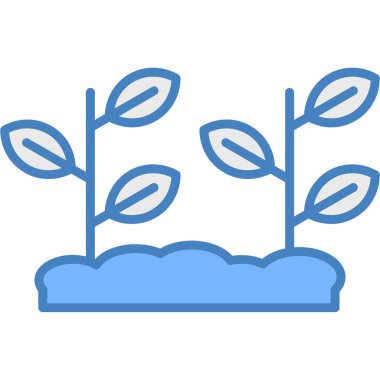 Bitki. Web simgesi basit illüstrasyon