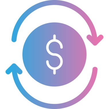 Dolar işareti vektör simgesi. düz resimleme