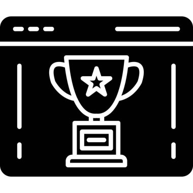 Kupa. Web simgesi basit illüstrasyon