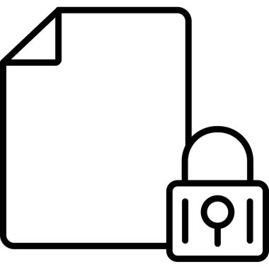 Güvenlik simgesini taslak biçiminde kilitle