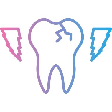 diş simgesi vektör illüstrasyonu