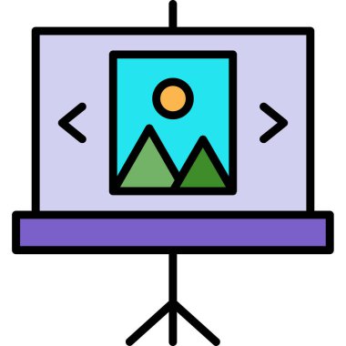 fotoğraf çerçevesi simgesi, vektör tasarım ögesi