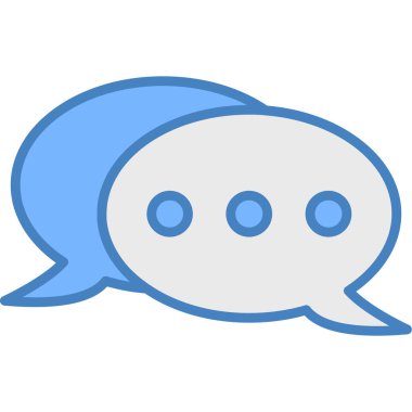 Sohbet simgesi vektör illüstrasyonu