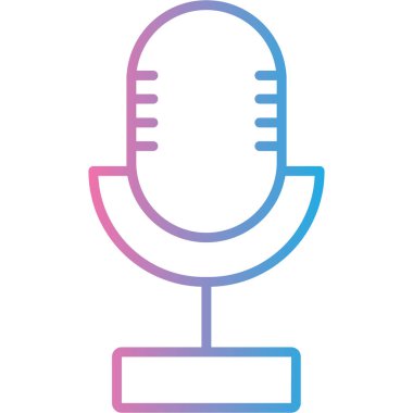 Mikrofon. Web simgesi basit tasarım