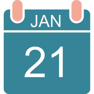 takvim glyph düz simge tasarımı