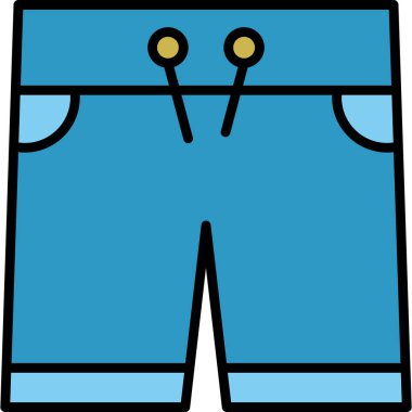 Şort. Web simgesi basit illüstrasyon