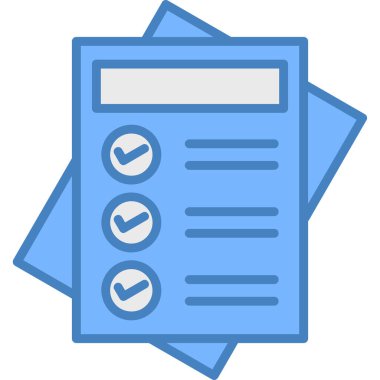 Kontrol listesi. Web simgesi basit illüstrasyon