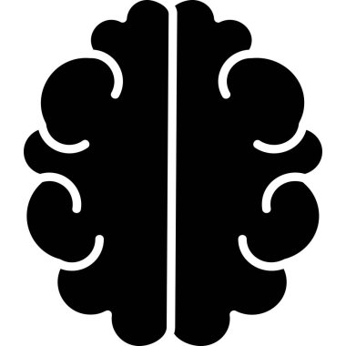 beyin ikonu vektör illüstrasyonu