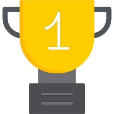 Madalya ödülü kupası düz simgesi