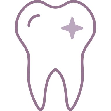 Bir diş simgesinin vektör illüstrasyonu