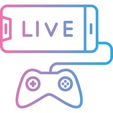 canlı yayın simgesi vektör illüstrasyonu