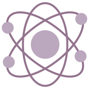 atom düzlüğü simgesi, vektör illüstrasyonu