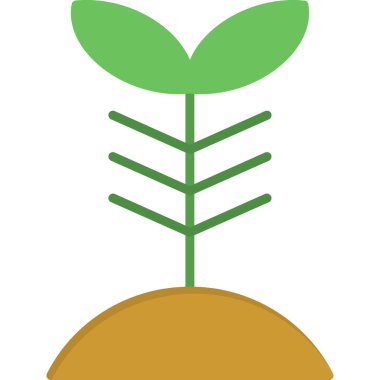 Bitki. Web simgesi basit illüstrasyon