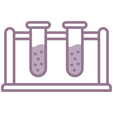 laboratuvar şişeleri simgesi, basit vektör illüstrasyonu