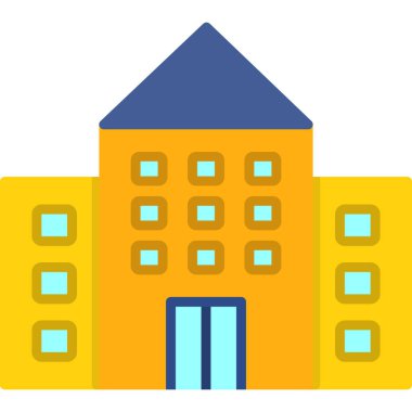 otel binası vektör simgesi