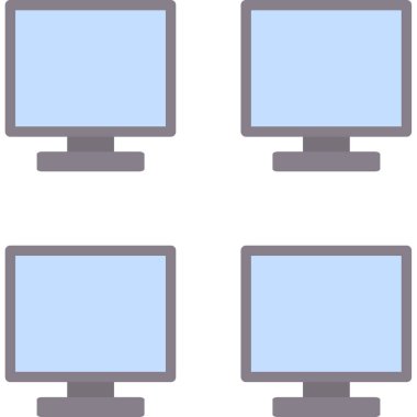 bilgisayar monitörü simgesi, düz biçim