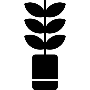 Bitki. Web simgesi basit illüstrasyon