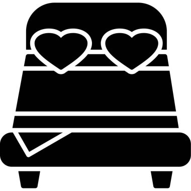 Yatağa. Web simgesi basit illüstrasyon