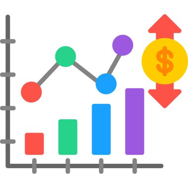 iş grafiği vektör simgesi