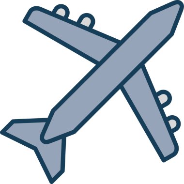 Uçak seyahat düzlemi simgesi
