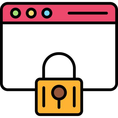 kilit simgesi, vektör illüstrasyonu