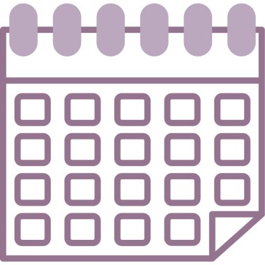 takvim anımsatma tarihi simgesi - taslak biçimi