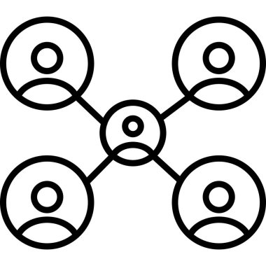 Bir ağ simgesinin vektör illüstrasyonu