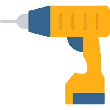 Sondaj ve tornavida vektör simgesi. düz dizayn.