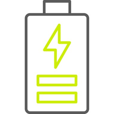 Güç yükü vektörü ince çizgi simgesi