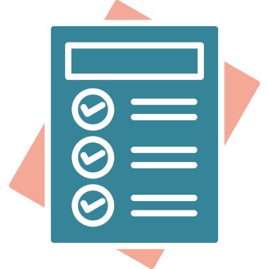 Kontrol listesi. Web simgesi basit tasarım