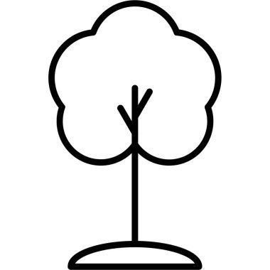 ağaçlar ikon vektör illüstrasyonu