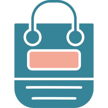 Çanta. Web simgesi basit illüstrasyon