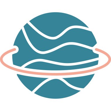 Bir gezegen simgesinin vektör illüstrasyonu