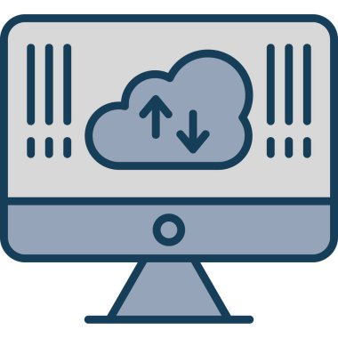 bulut hesaplama vektörü simgesi