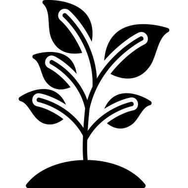 Düz biçimli ağaç bitki ekolojisi simgesi