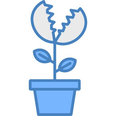 Saksı. Web simgesi basit illüstrasyon