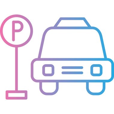 park simgesi vektör illüstrasyon tasarımı