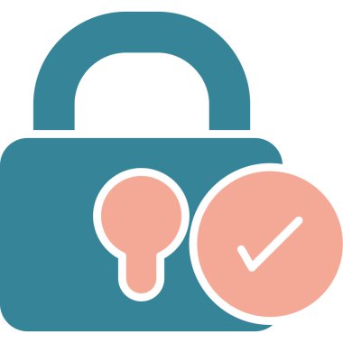 Kilit. Web simgesi basit illüstrasyon