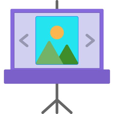 Bilgisayar ekranı simgesinin vektör çizimi