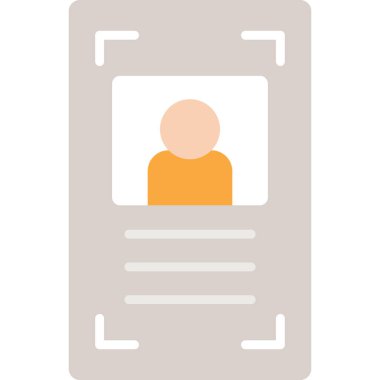 ID kart simgesi vektör illüstrasyonu