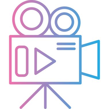 video simgesi, vektör illüstrasyonu