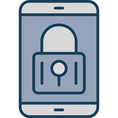 Kilit. Web simgesi basit illüstrasyon