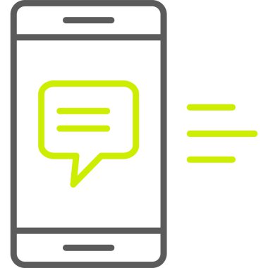 taşınabilir sohbet ileti simgesi ana hat biçimi