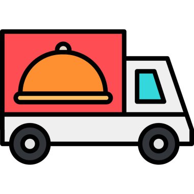 Kamyon. Web simgesi basit illüstrasyon