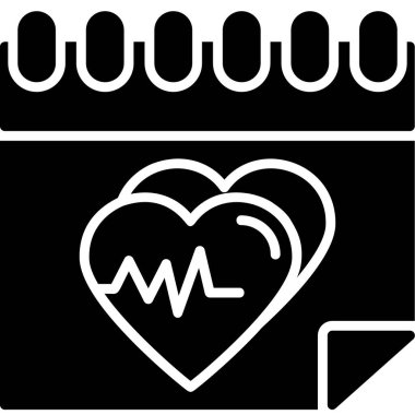 kalp kardiyogram vektör sembol tasarımı