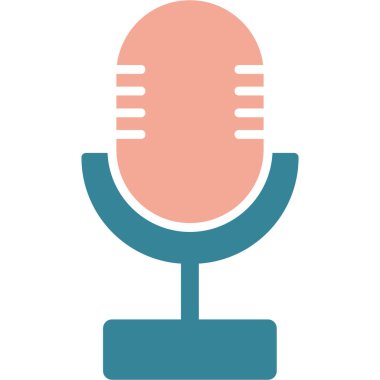 Podcast. Web simgesi basit illüstrasyon