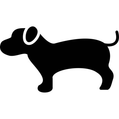 Katı biçimdeki hayvan terrier simgesi