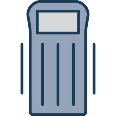 Çöp kutusu simgesi. beyaz arkaplanda izole edilmiş çöp kutusu vektör simgesi rengi